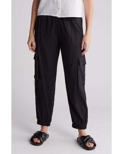 Ellen Tracy Cargo Pocket Sweatpants - Black