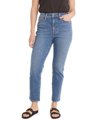Madewell Curvy High Waist Ankle Stovepipe Jeans - Blue
