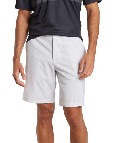 PGA TOUR Micro Gingham Printed Golf Shorts - White