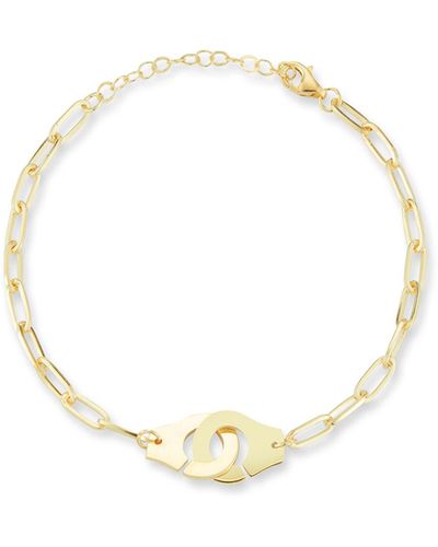 Glaze Jewelry 14k Gold Vermeil Hand Cuff Chain Bracelet - Metallic