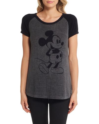Barefoot Dreams Cozychic® Ultra Lite® Classic Disney Mickey Mouse Pajama T-shirt - Black