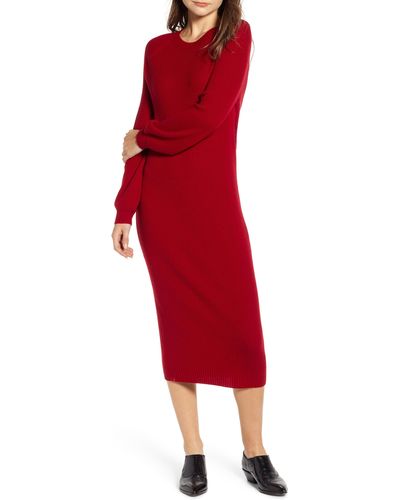 AG Jeans Quaid Knit Sweater Dress - Red