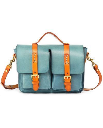 Old Trend Speedwell Leather Satchel - Blue