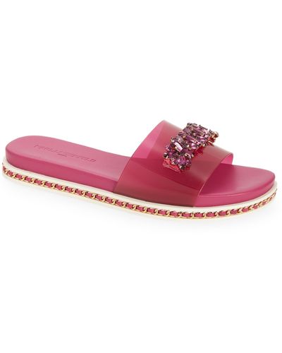Karl Lagerfeld Bijou Flats Embellished Flip-flops - Pink