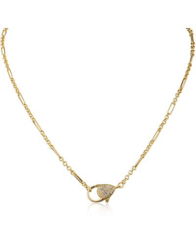 CZ by Kenneth Jay Lane Cz Pavé Lobster Clasp Chain Necklace - Metallic