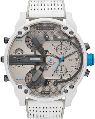 DIESEL Mr. Daddy 2.0 Chronograph Quartz Nylon Strap Watch - Gray