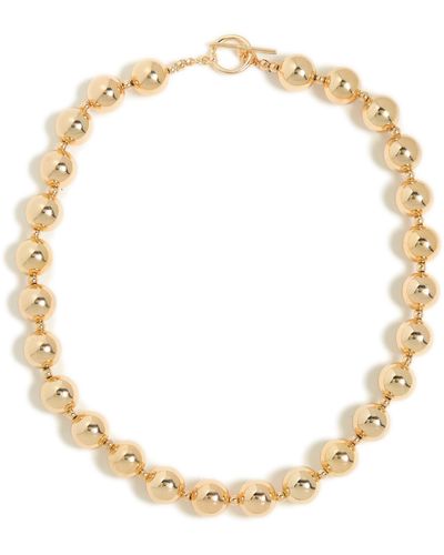 Tasha Ball Chain Toggle Necklace - Metallic