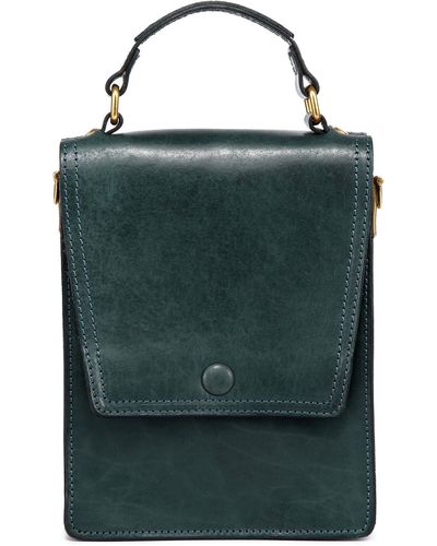 Old Trend Basswood Leather Crossbody Bag - Green