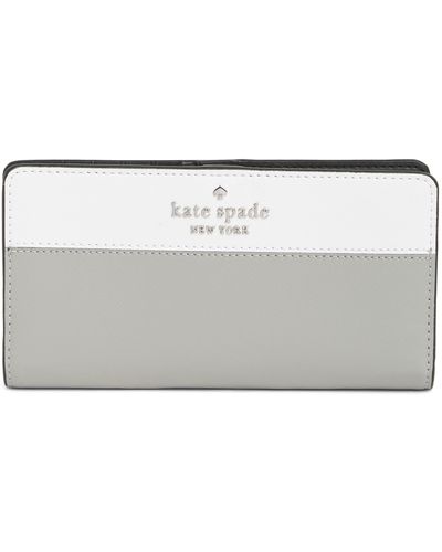 Kate Spade Large Slim Bifold Wallet - Gray