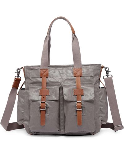 The Same Direction Urban Light Coated Canvas Tote Bag - Gray