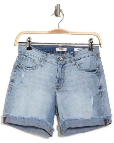 Kensie Single Roll Cuffed Shorts In Sydney W/d At Nordstrom Rack - Blue