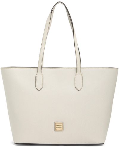 Dooney & Bourke Large Saffiano Leather Tote Bag - Natural