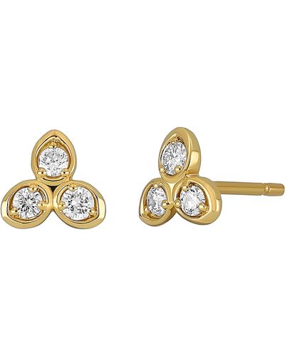 Bony Levy Monaco 18k Yellow Gold Diamond Stud Earrings - Metallic