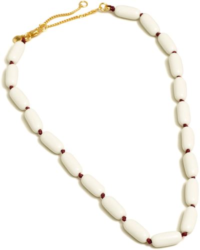 Madewell Enamel Tube Bead Necklace - Multicolor