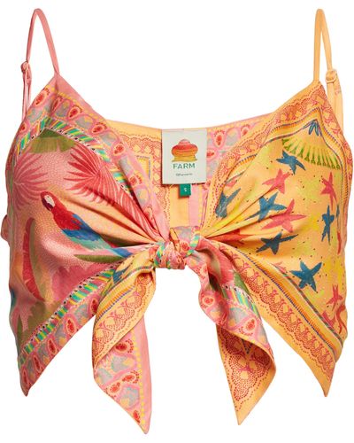 FARM Rio Mixed Scarves Bralette At Nordstrom Rack - Pink