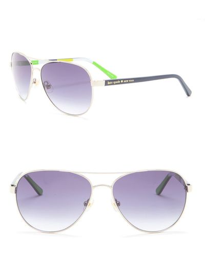 Kate Spade Blossom 58mm Aviator Sunglasses - Purple
