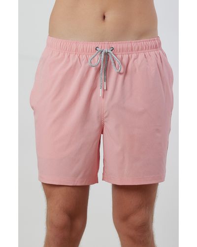 Rainforest Not Your Average Solid Swim Trunks - Pink