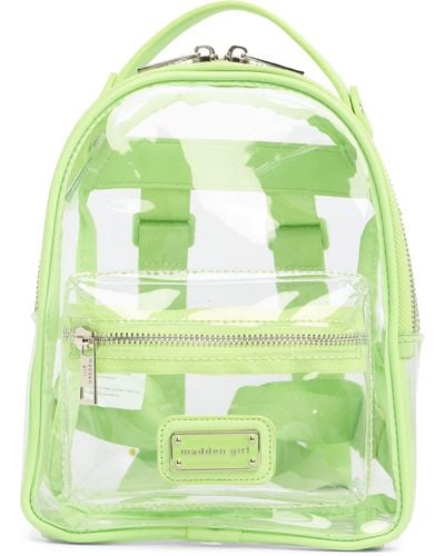 Madden Girl Clear Vinyl Mini Backpack - Green