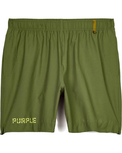 $210 Purple Brand Men's Green Jumbo Monogram Swim Shorts Size