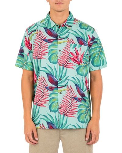 Hurley Rincon Floral Short Sleeve Button-up Shirt - Multicolor