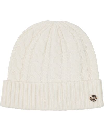 Bruno Magli Cashmere Chunky Knit Cable Hat - Natural