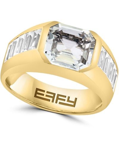 Effy White Topaz Ring - Metallic