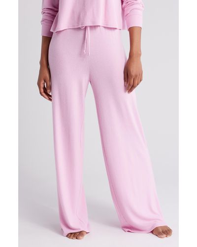 Abound Easy Cozy Wide Leg Pajama Pants - Pink