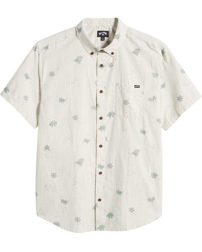 Billabong Sundays Woven Short Sleeve Button-down Shirt - White