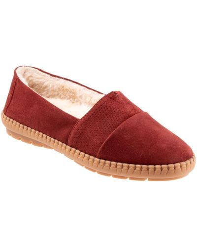 Trotters Ruby Faux Shearling Lined Loafer - Red