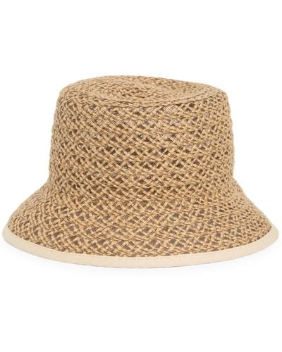Nordstrom Straw Bucket Hat - Natural