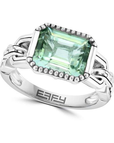 Effy Sterling Silver Prasiolite Ring - Blue