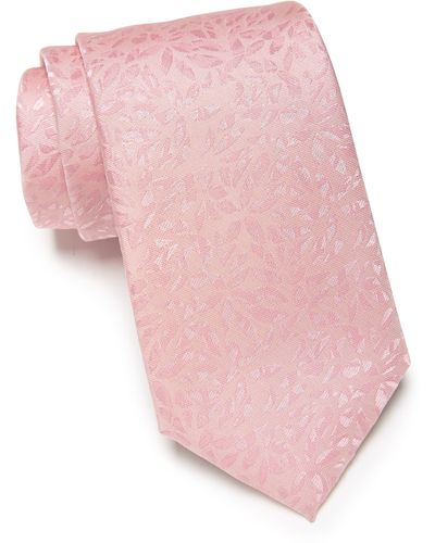 Calvin Klein Sloan Floral Jacquard Tie - Pink