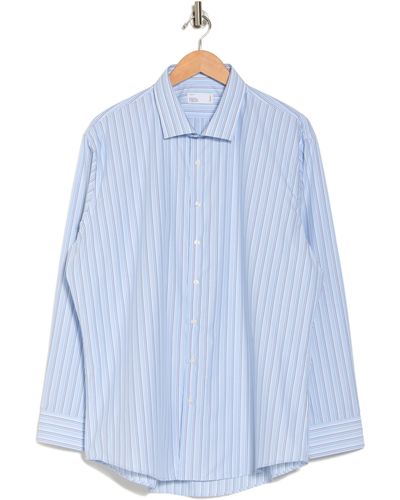 Nordstrom Trim Fit Atwood Stripe Dress Shirt - Blue