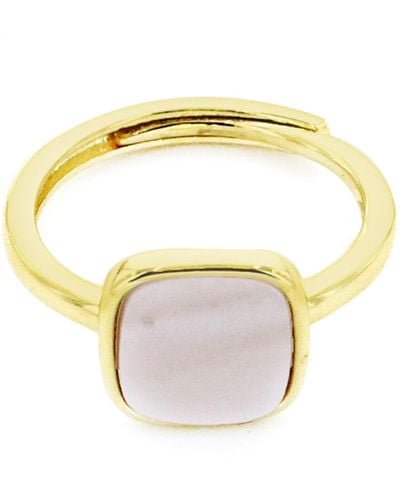 Panacea Pink Mother-of-pearl Adjustable Ring - Metallic