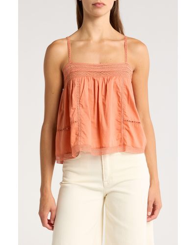 The Great The Heirloom Cotton Camisole - Orange