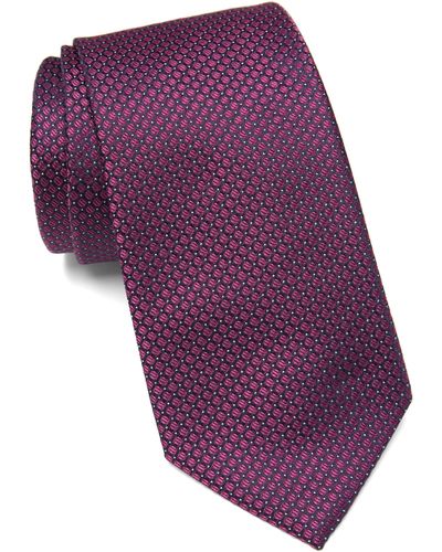 Calvin Klein Steel Micro Diamond Print Tie - Purple