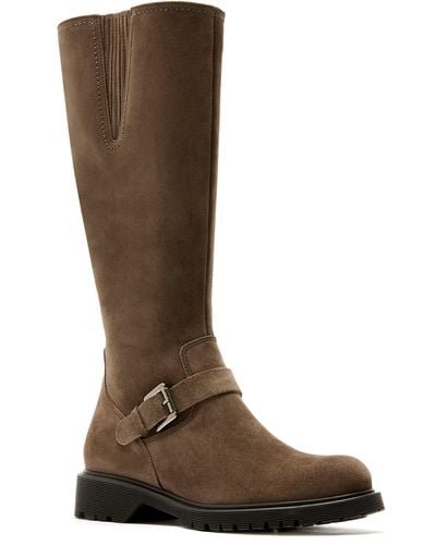 La Canadienne Hyacinth Buckle Suede Boot - Brown