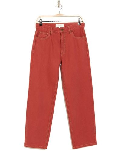 The Great The Billy Straight Leg Jeans - Red