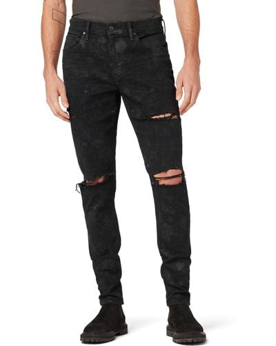 Hudson Jeans Zack Ripped Skinny Jeans - Black