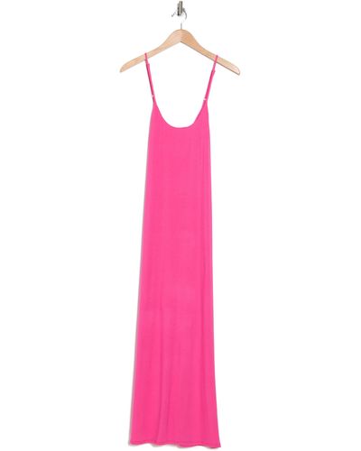Velvet Torch Slip Dress - Pink