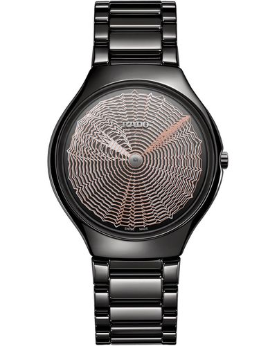 Rado True Thinline Deep Web Automatic Bracelet Watch - Black