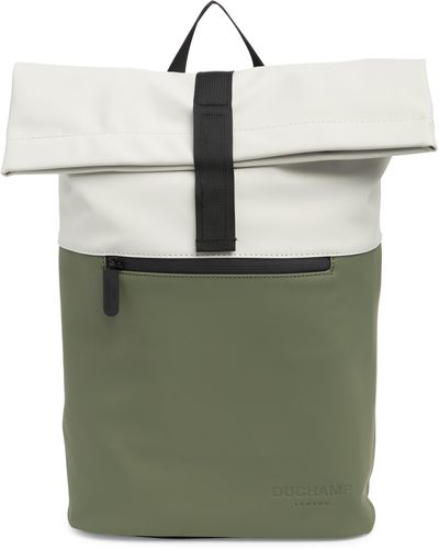 Duchamp Rubberized Two-tone Rolltop Backpack - Natural