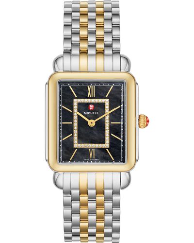 Michele Deco Ii Diamond Bracelet Watch - Metallic