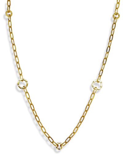 Liza Schwartz Circle Chain Necklace - Metallic