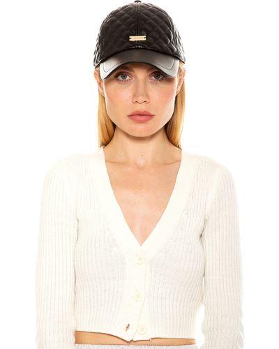 Alexia Admor Diamond Quilted Pleather Baseball Cap In Black At Nordstrom Rack