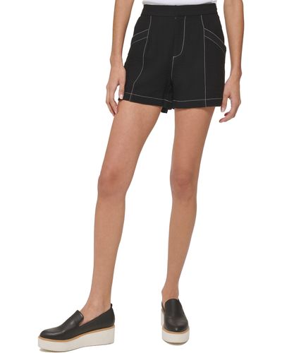 DKNY Contrast Stitch Shorts - Black
