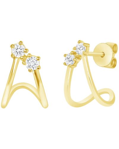 Ron Hami 14k Gold Diamond Hoop Earrings - Metallic