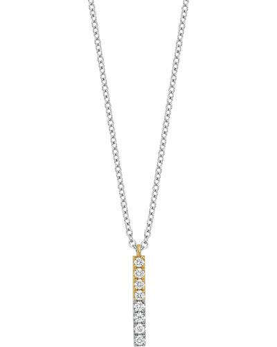 Bony Levy 18k Gold Diamond Bar Pendant Necklace - White