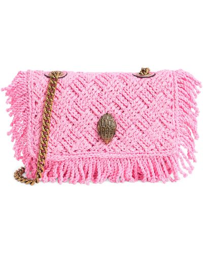Kurt Geiger Kensington Small Crochet Shoulder Bag - Pink