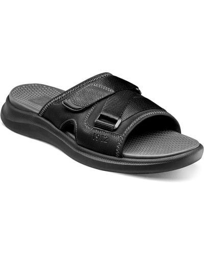 Nunn Bush Rio Vista Slide Sandal- Wide Width Available - Black